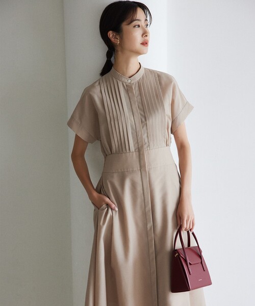 「組曲」 半袖ワンピース 3 ネイビー レディース_画像2