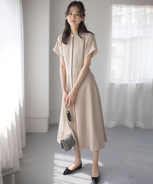 「組曲」 半袖ワンピース 3 ネイビー レディース_画像8