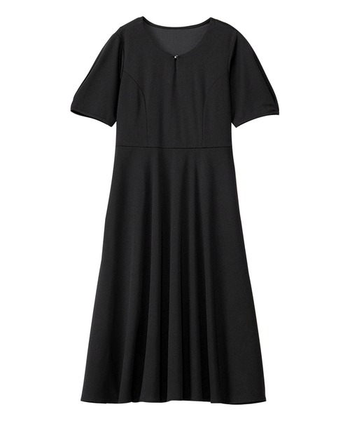 「alotta」 半袖ワンピース M ブラック レディース_画像4