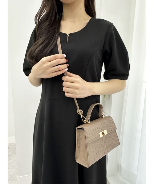 「alotta」 半袖ワンピース M ブラック レディース_画像8