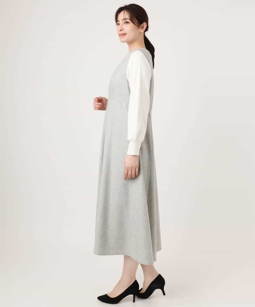 OFUON（オフオン） ジャンパースカート 「2025AW」ラメツイードVネック