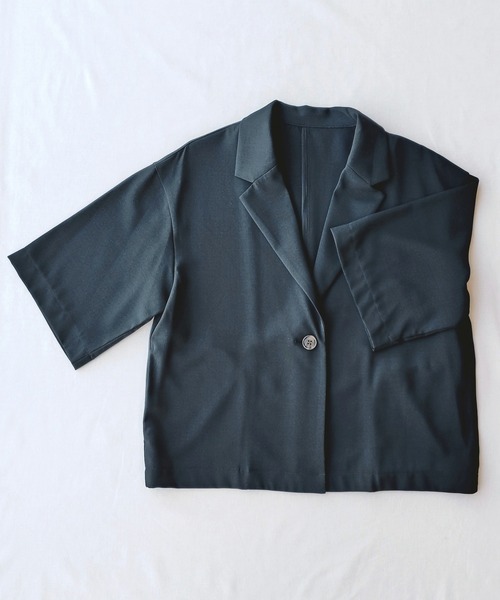 「Q」 テーラードジャケット MEDIUM ブラック レディース_画像7