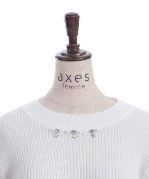 axes femme（アクシーズ ファム） ニット セーター ランダムビジュー