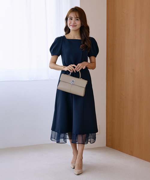 パーティードレス ドレス 「曽田茉莉江コラボ」“艶めく”クラシカルワンピースの画像