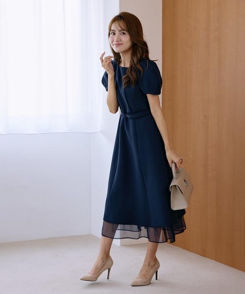 パーティードレス ドレス 「曽田茉莉江コラボ」“艶めく”クラシカルワンピースの画像