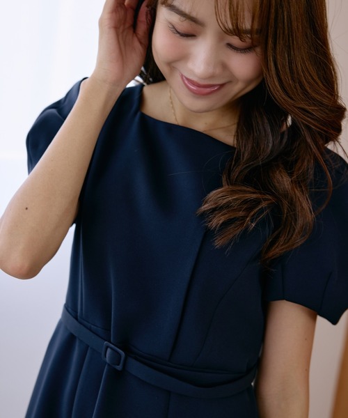 パーティードレス ドレス 「曽田茉莉江コラボ」“艶めく”クラシカルワンピースの画像