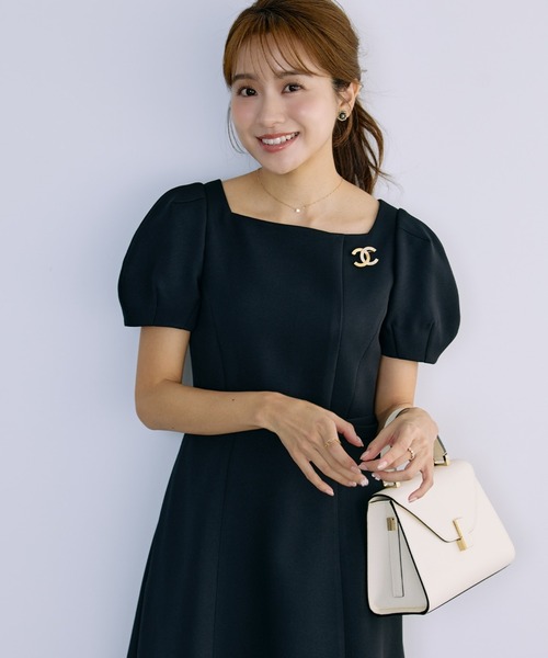 パーティードレス ドレス 「曽田茉莉江コラボ」“艶めく”クラシカルワンピースの画像