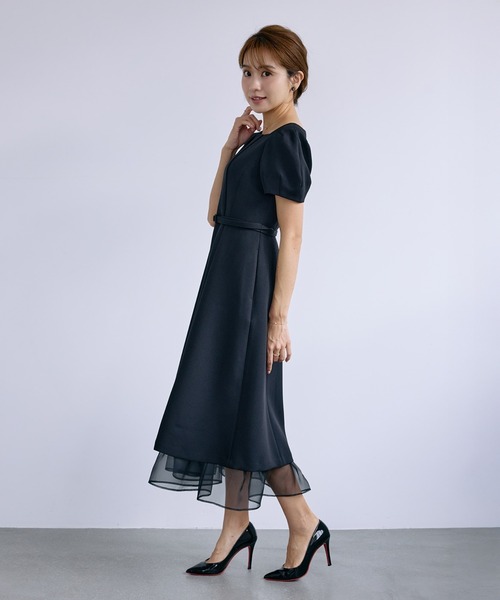 パーティードレス ドレス 「曽田茉莉江コラボ」“艶めく”クラシカルワンピースの画像