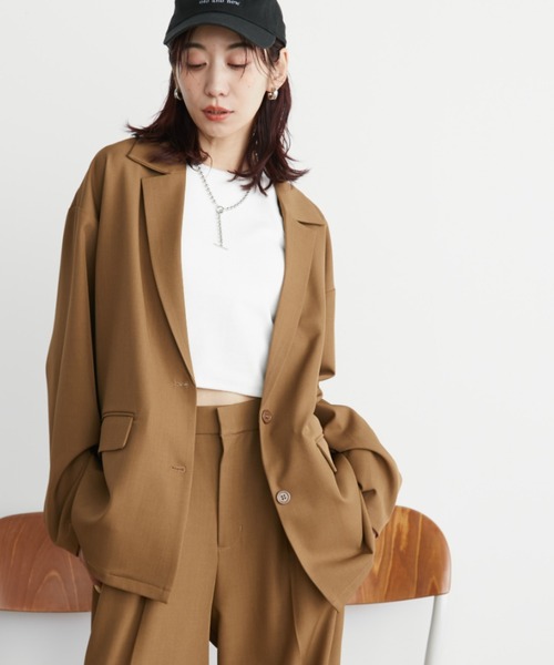 「Auntie Rosa Holiday」 テーラードジャケット FREE キャメル レディース_画像3