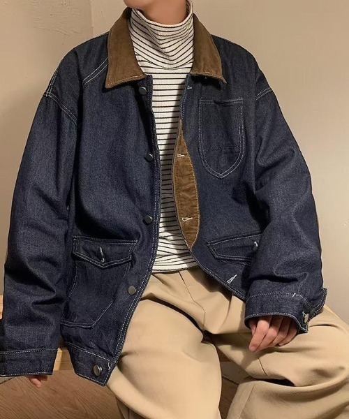 「VIBGYOR」 デニムジャケット X-LARGE ブルー メンズ_画像5