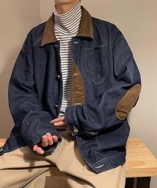 「VIBGYOR」 デニムジャケット X-LARGE ブルー メンズ_画像6