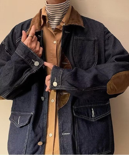 「VIBGYOR」 デニムジャケット X-LARGE ブルー メンズ_画像7