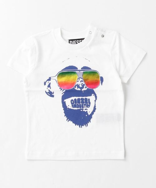 「DIESEL KIDS」 「KIDS」半袖Tシャツ 9M ホワイト キッズ_画像6