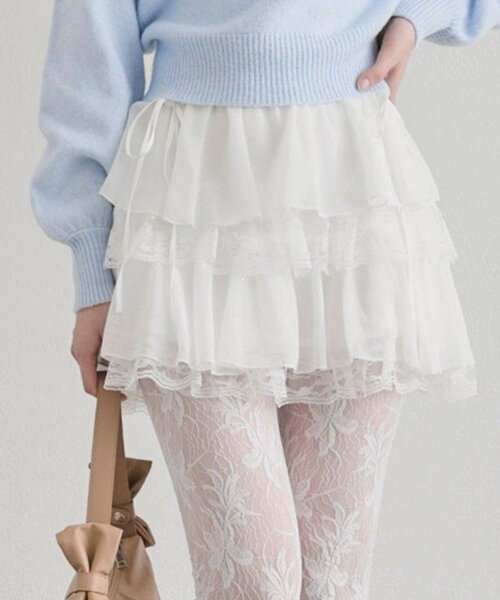 OLIVE des OLIVE（オリーブデオリーブ） スカート ラッフルティアード