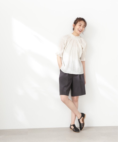 「N.(N. Natural Beauty Basic)」 半袖ブラウス MEDIUM ブルー系その他 レディース_画像3