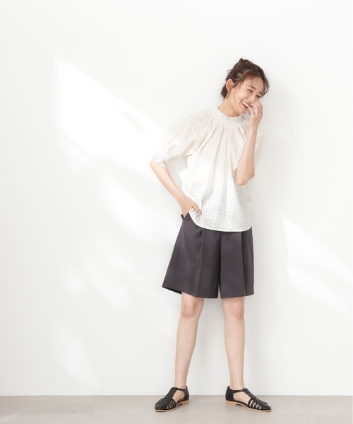 「N.(N. Natural Beauty Basic)」 半袖ブラウス MEDIUM ブルー系その他 レディース_画像4