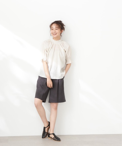 「N.(N. Natural Beauty Basic)」 半袖ブラウス MEDIUM ブルー系その他 レディース_画像5