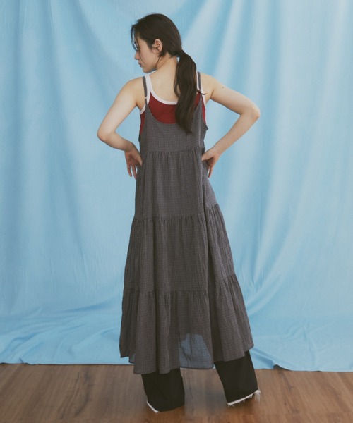 「MERLOT」 キャミソールワンピース FREE ブルー レディース_画像9