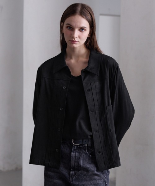 MGV（エムジーヴィー） シャツ ピンストライプワンポイントオーバー