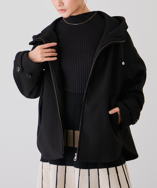JAYRO（ジャイロ） コート アウター ジャージメルトンフード付き