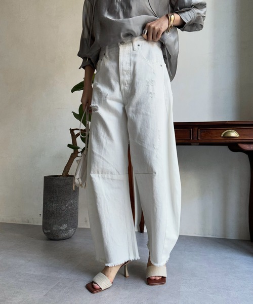 DouDou（ドゥドゥ） デニムパンツ 38 ブラック レディース : ZOZOTOWN