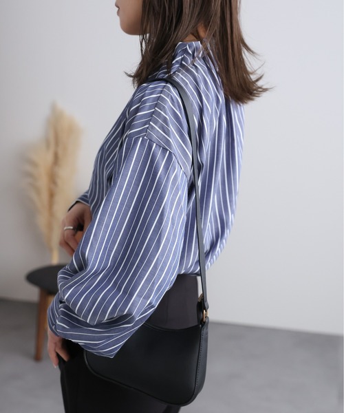 「ap retro」 長袖ブラウス FREE ネイビー レディース_画像6