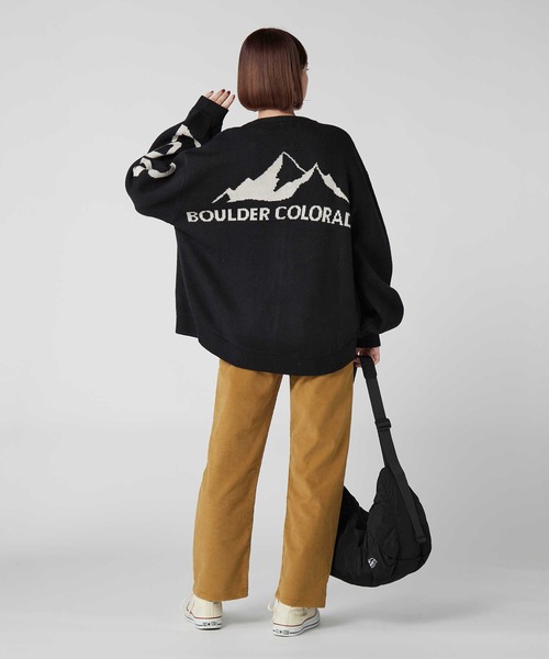 「CAMP7」 ニットカーディガン M-L オフホワイト レディース_画像2