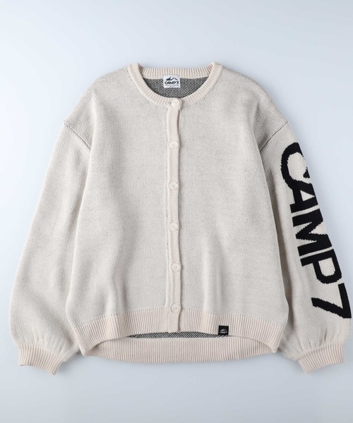「CAMP7」 ニットカーディガン M-L オフホワイト レディース_画像8