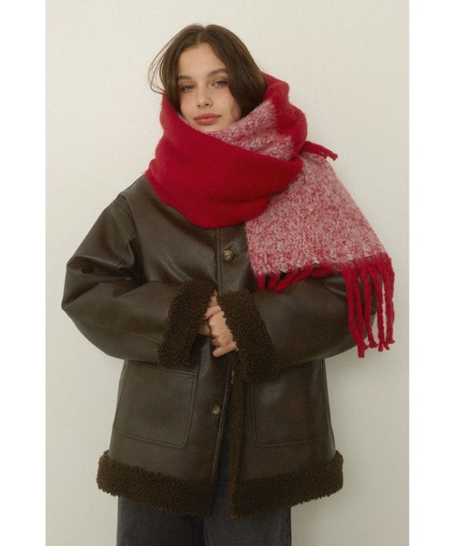 ALEXIA STAM マフラー　モカ ALEXIA STAM（アリシアスタン）の「Scarf & Beret Set/マフラー&ベレー
