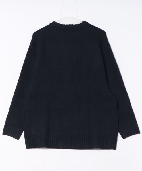 ニット セーター 「ロゴ×犬モチーフ」ふわふわニットトップス 冬