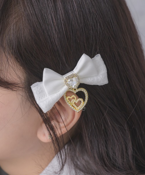 ROJITA（ロジータ） ヘアクリップ ジュエルハートリボンクリップセット