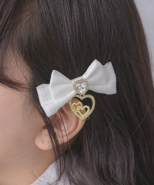 ROJITA（ロジータ） ヘアクリップ ジュエルハートリボンクリップセット