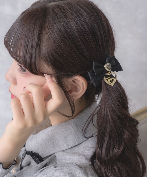 ROJITA（ロジータ） ヘアクリップ ジュエルハートリボンクリップセット