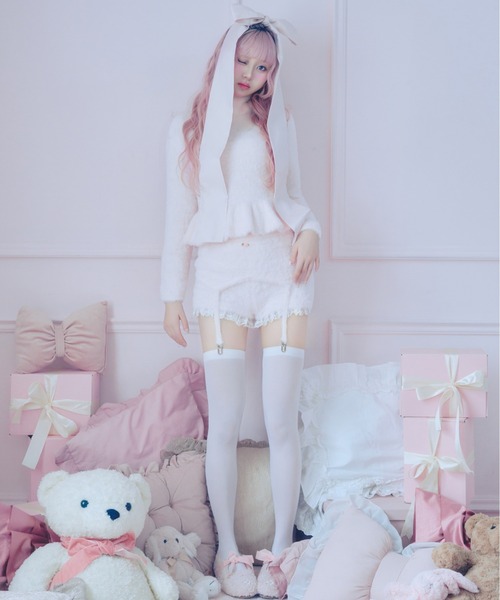 ショートパンツ Fiorforte ホワイト Fiorforte パンツ garter knit short pants レディース : ZOZOTOWN