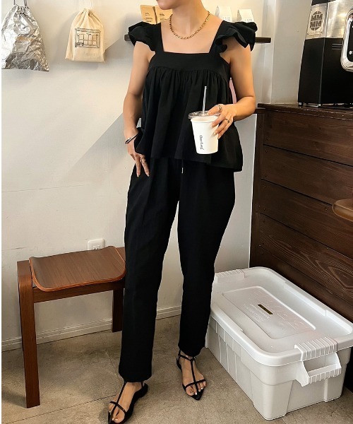 「ISOOK」 セットアップ FREE ブラック レディース_画像3