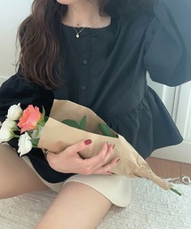 「LAUIR」 長袖ブラウス LARGE アイボリー レディースの画像4