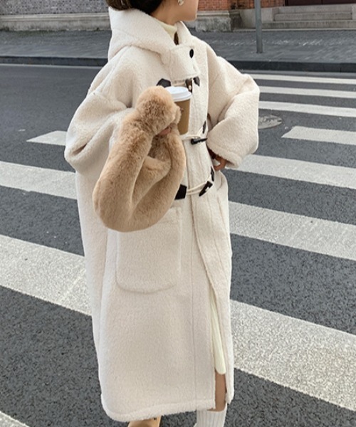 極美品♡ルネ　DM掲載　ボアコート　パールポケット　34 LA POMME petit（ラポミ・プチ） ムートンコート ボアコート Polar Boa