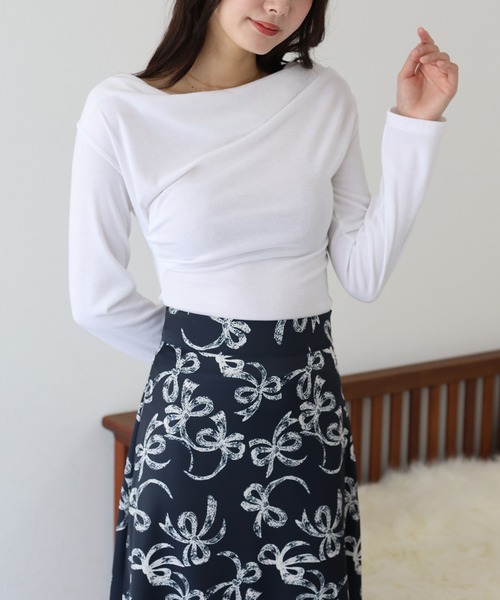 「BLUEEAST」 長袖カットソー MEDIUM ベージュ レディース_画像3