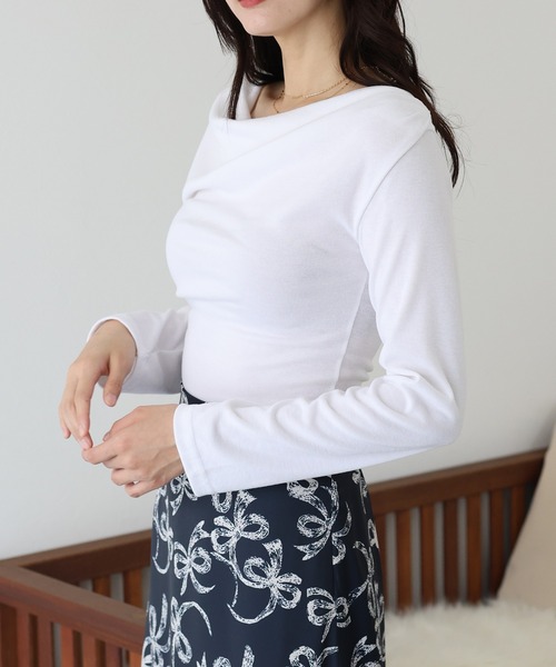 「BLUEEAST」 長袖カットソー MEDIUM ベージュ レディース_画像4