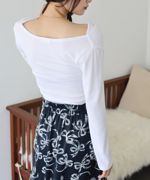 「BLUEEAST」 長袖カットソー MEDIUM ベージュ レディース_画像5