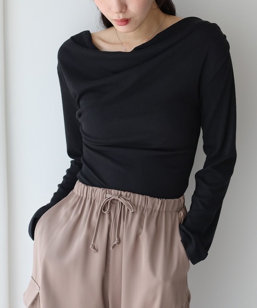 「BLUEEAST」 長袖カットソー MEDIUM ベージュ レディース_画像9