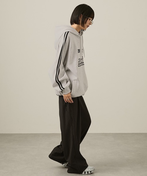 「Snap club」 プルオーバーパーカー L グレイッシュベージュ レディース_画像4