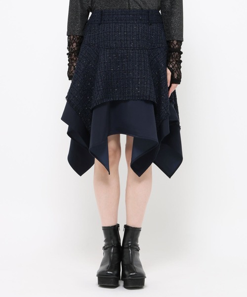HARE ラメツイードイレヘムスカート HARE(ハレ) | ⠀ 【NEW ARRIVAL】 __ ⁡ ラメツイードイレヘムスカート