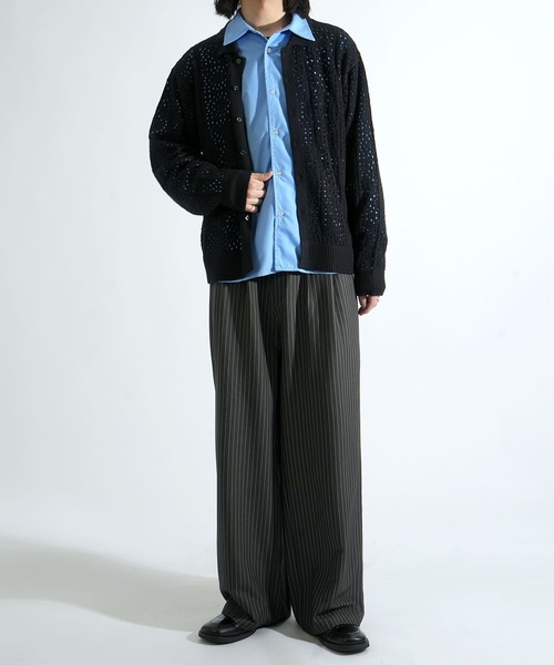 編み変えハイゲージプライムオーバーポロカーディガン Re-knitting High Gauge Polo Cardigan