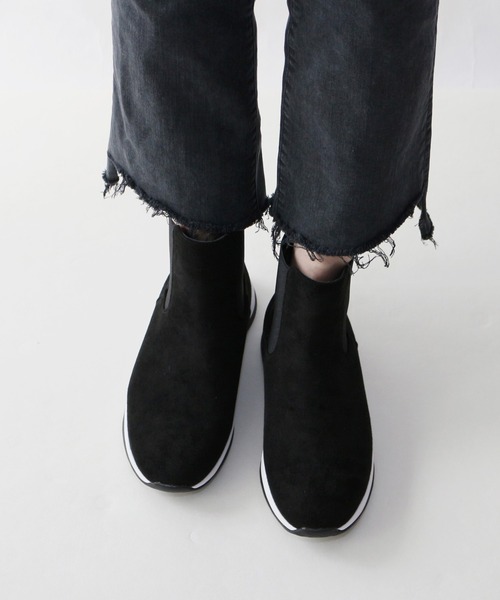 「Fin」 ショートブーツ M ブラック レディース_画像9