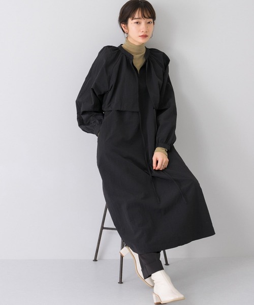 「KBF」 長袖ワンピース ONE グリーン レディース_画像2