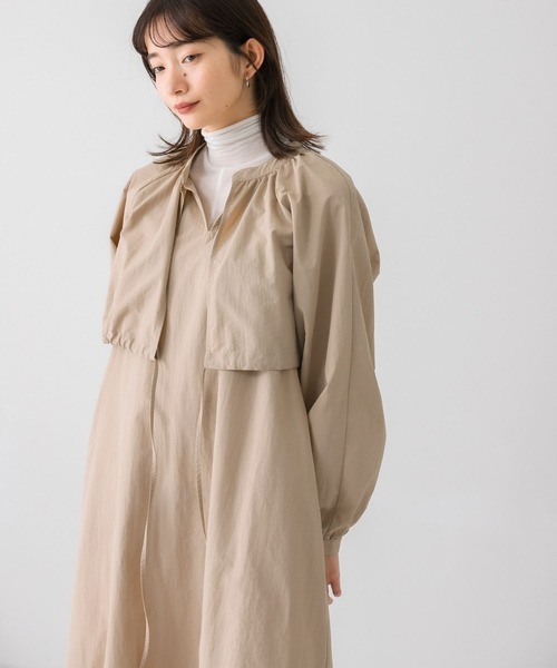 「KBF」 長袖ワンピース ONE グリーン レディース_画像5