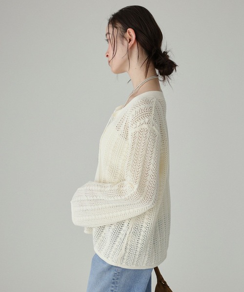 BABYLONE（バビロン） ニット セーター レーシーニットプルオーバー