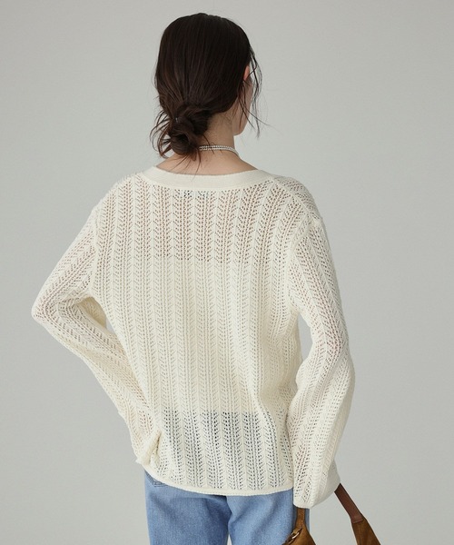 BABYLONE（バビロン） ニット セーター レーシーニットプルオーバー