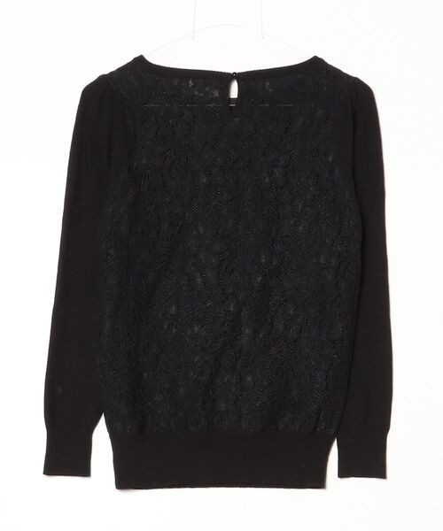 「M-PREMIER」 長袖ニット 36 ブラック レディース_画像2